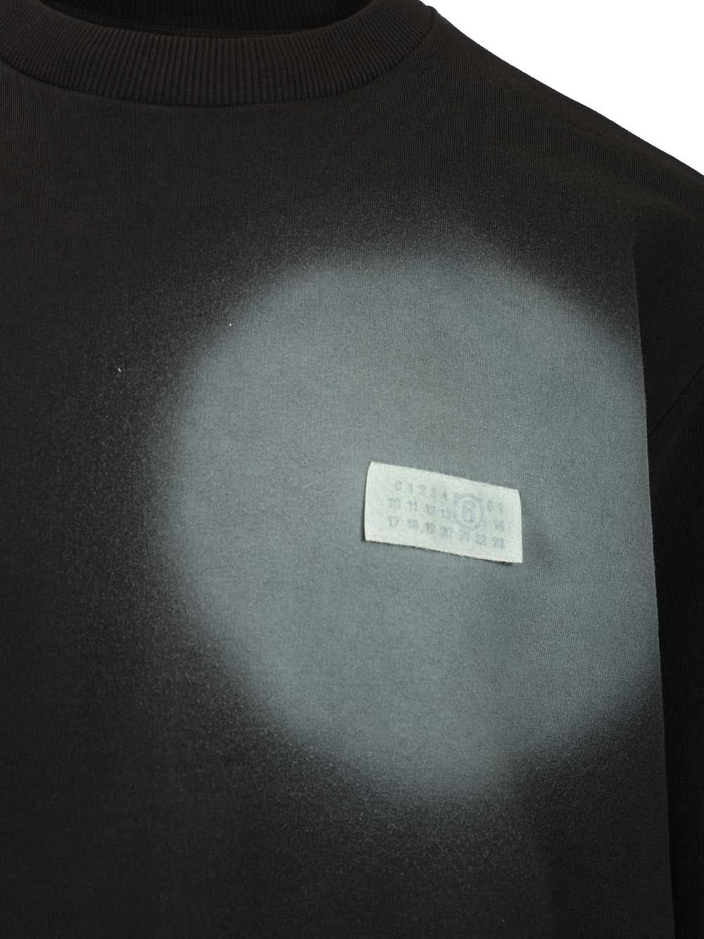 Mm6 Maison Margiela Spray Print Sweatshirt Sweatshirts - Black | cae820f28065276ba384a0448e301d9aeead6fc9