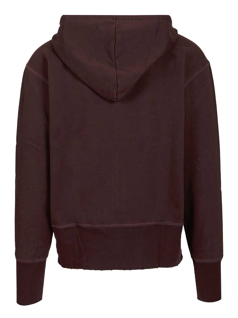 Maison Margiela Cotton Hooded Sweatshirt Sweatshirts - Bordeaux | 044f7d68fb7fbfddf7ee39ac0719b3aaee9f5a1d