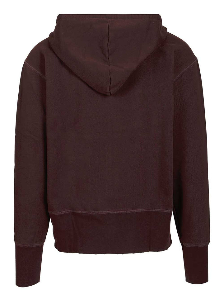 Maison Margiela Cotton Hooded Sweatshirt Sweatshirts - Bordeaux | 044f7d68fb7fbfddf7ee39ac0719b3aaee9f5a1d