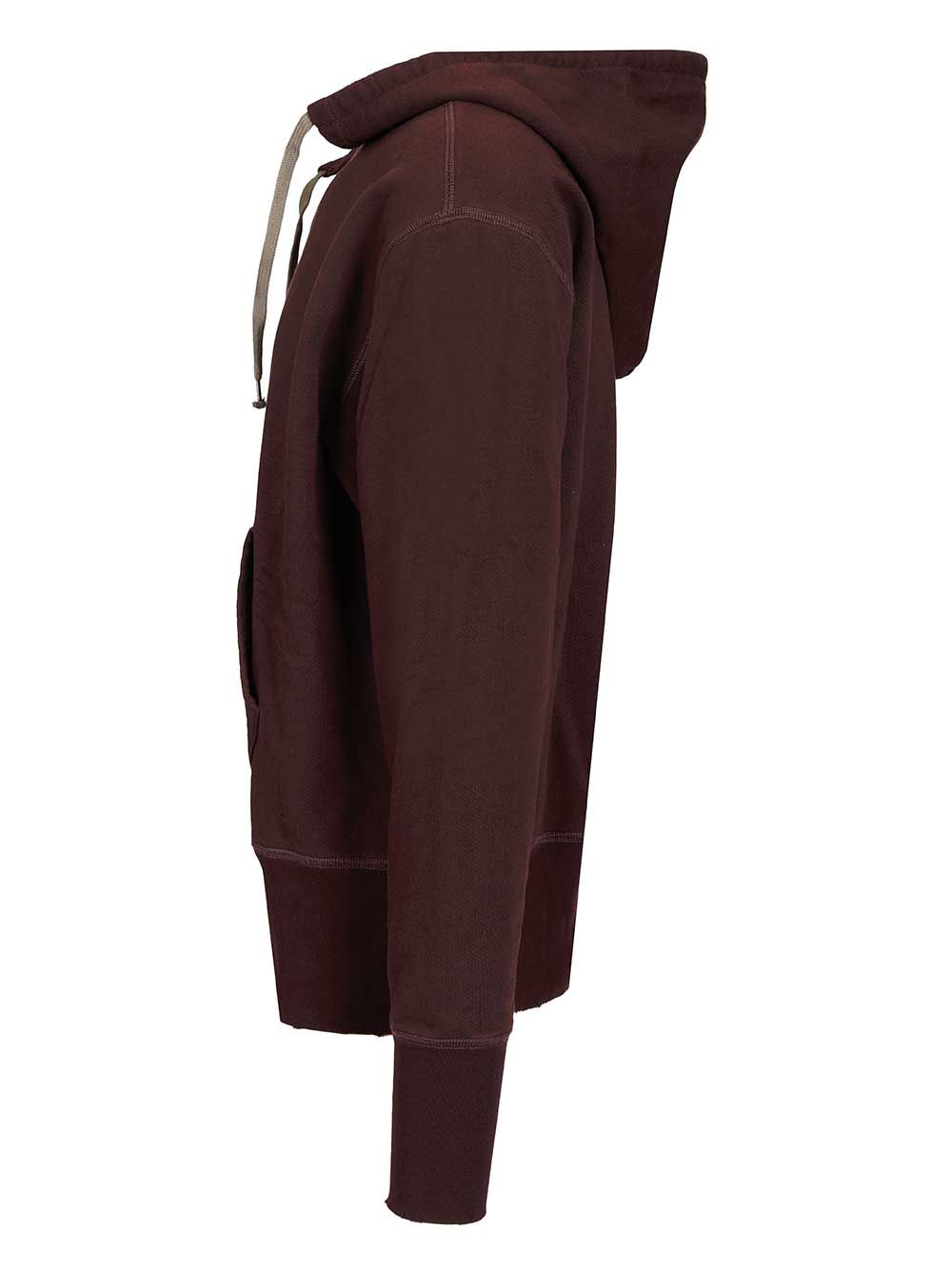 Maison Margiela Cotton Hooded Sweatshirt Sweatshirts - Bordeaux | 14b96c7bad2440bfc879ab2172c9d47abbef662a