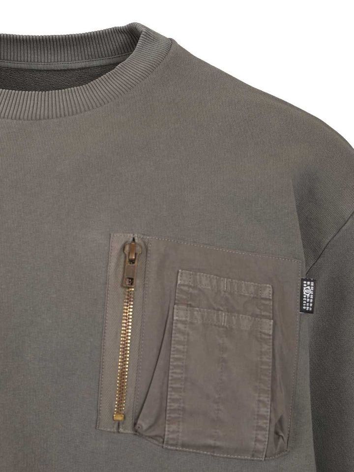 Mm6 Maison Margiela Cotton Sweatshirt Sweatshirts - Grey | e3befd48ca28efaa1cb2ac16dd3b59d88e386630