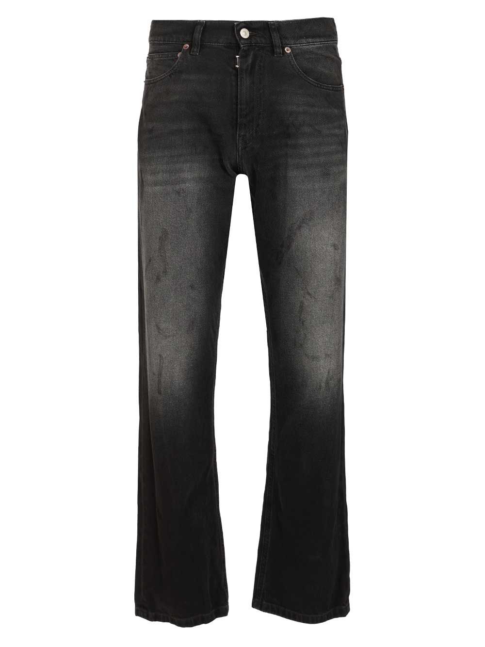 Mm6 Maison Margiela Straight-Leg Jeans - Black | 5ec011b7f1e1dff80501cd6cf20a1fe81c561db8