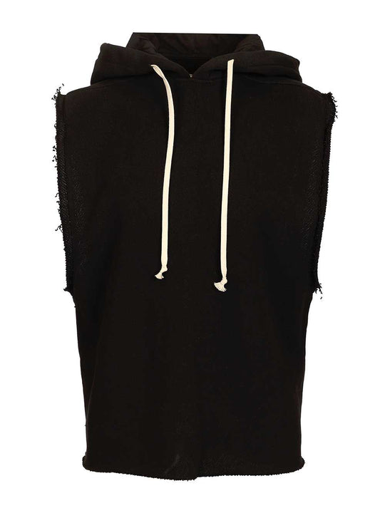 Cotton Jersey Vest Sweatshirts Black