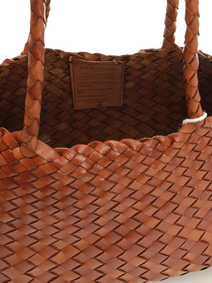Dragon Diffusion Santa Croce Big Woven Leather Tote Bag Shoulder Bags - Brown | 56a3a613e6ed30a0c6118fffa85de4bed4f3eefc