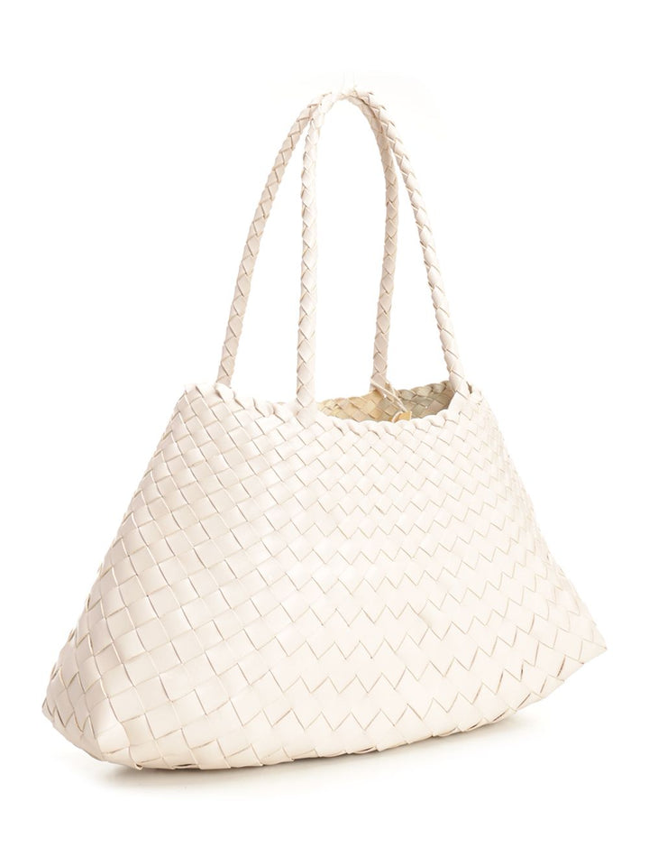 Dragon Diffusion Santa Croce Big Woven Leather Tote Bag Shoulder Bags - White | ab1bc4182e71cb6f8e5e94b0c377a23d2eb9cfc3