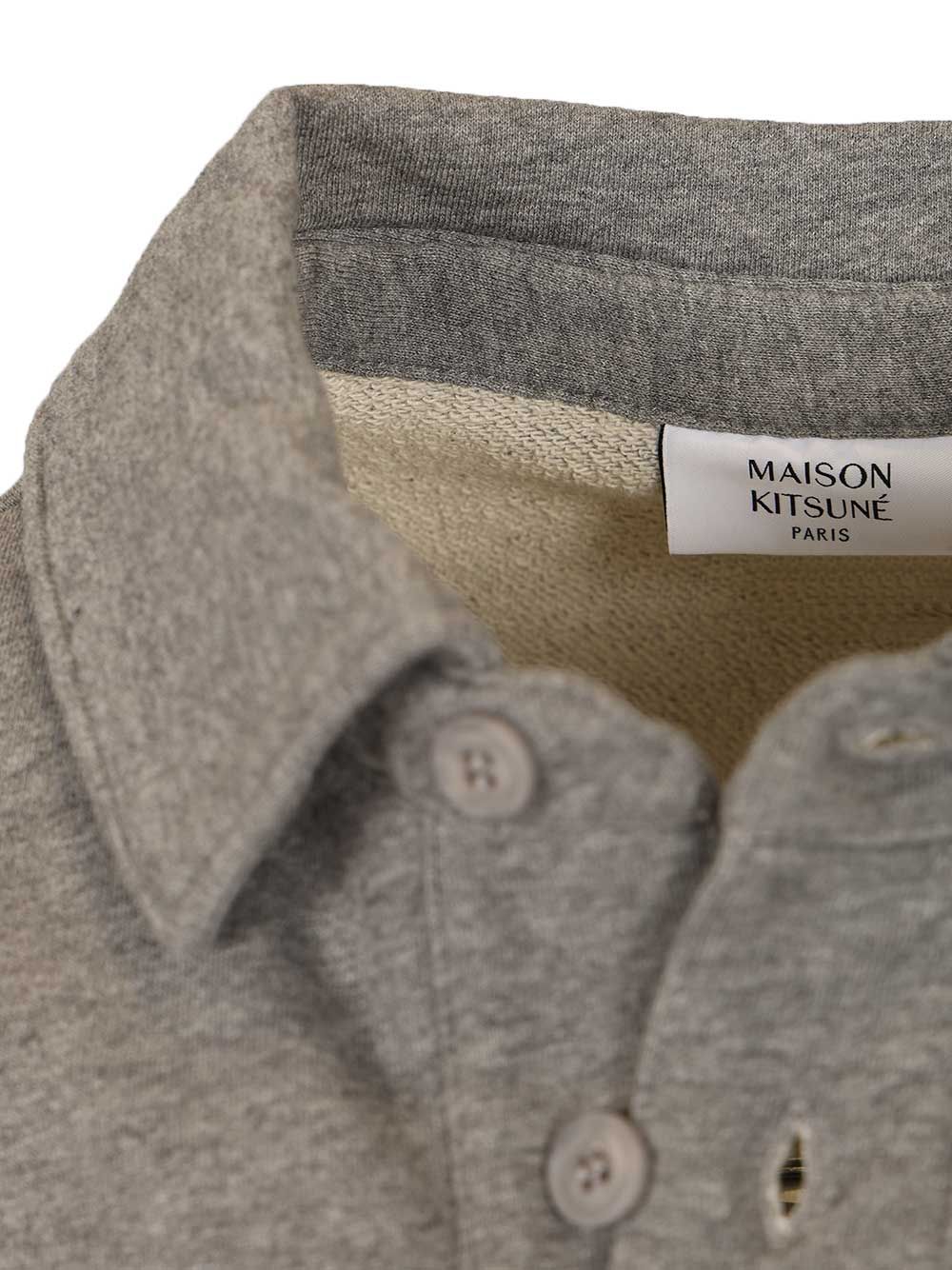 Maison KitsunÉ Oversized Polo Sweatshirt Polo shirt - Grey | 3f15c1faf0ca17458df2a65a95116f59b40864af