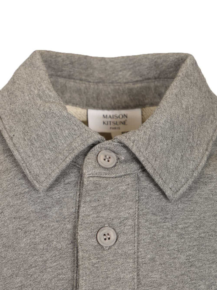 Maison KitsunÉ Oversized Polo Sweatshirt Polo shirt - Grey | 5adafbbef3c0c1055047c493b62529b5c539d9d0