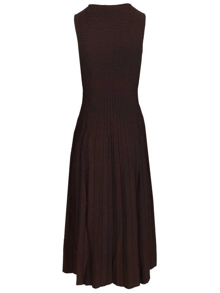 Staud Midi Elyse Midi Dress Dresses - Brown | 85ab35ccc9232c63ffd4d8c9766225565f064e4e