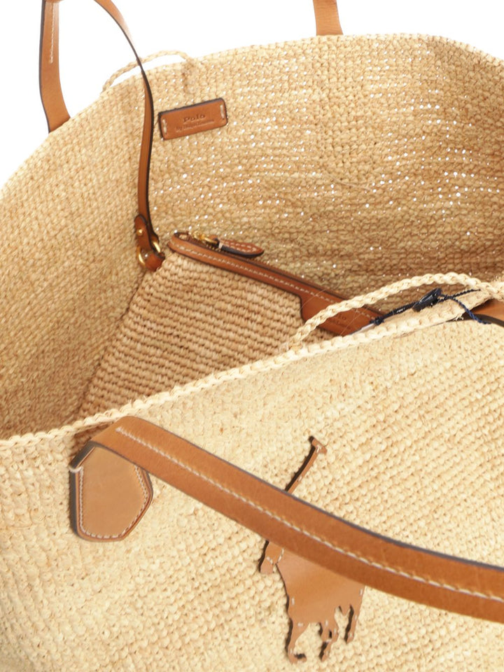 Polo Ralph Lauren Tote Big Pony Handbags - Beige | 770b6daf98096bb1868e83198d12411f98638568