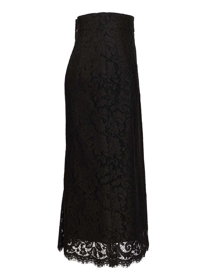 Dolce & Gabbana Stretch Lace Midi Skirt Skirts - Black | c067059b17dfcf208ee28fb9bd4fe4b4967d7c5b
