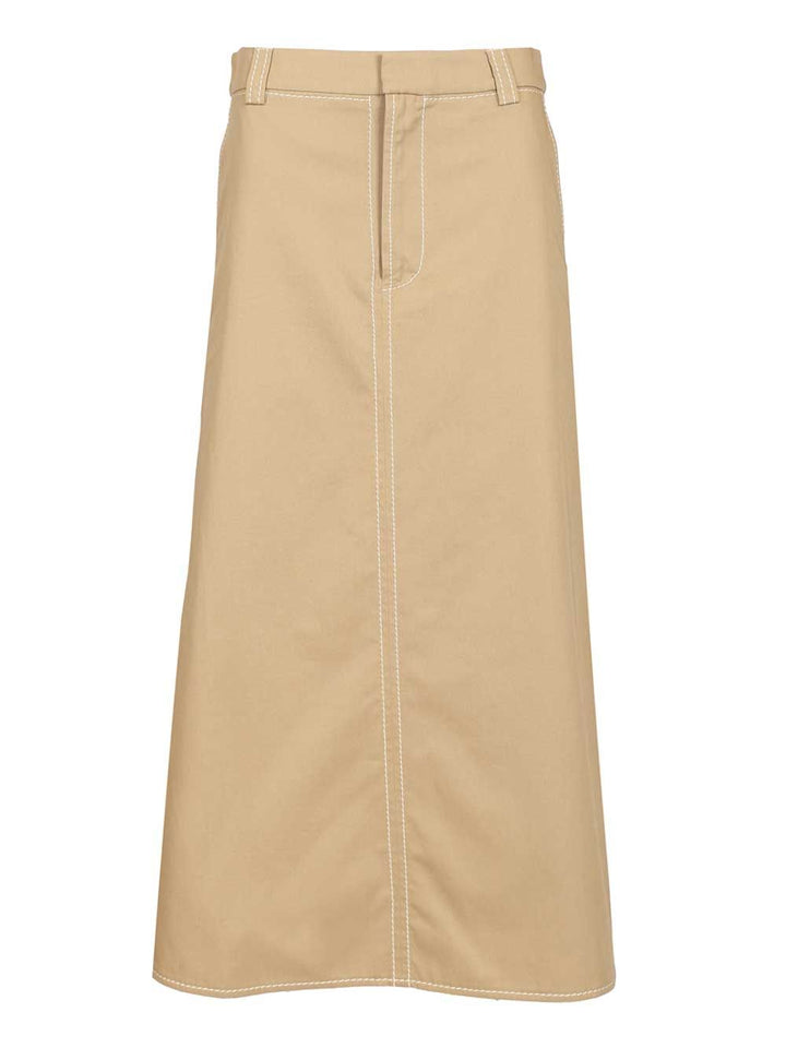 Ami Long A-Line Skirt Skirts - Beige | 1a239a4554227d4d04352595d7808e9a29e8bb96