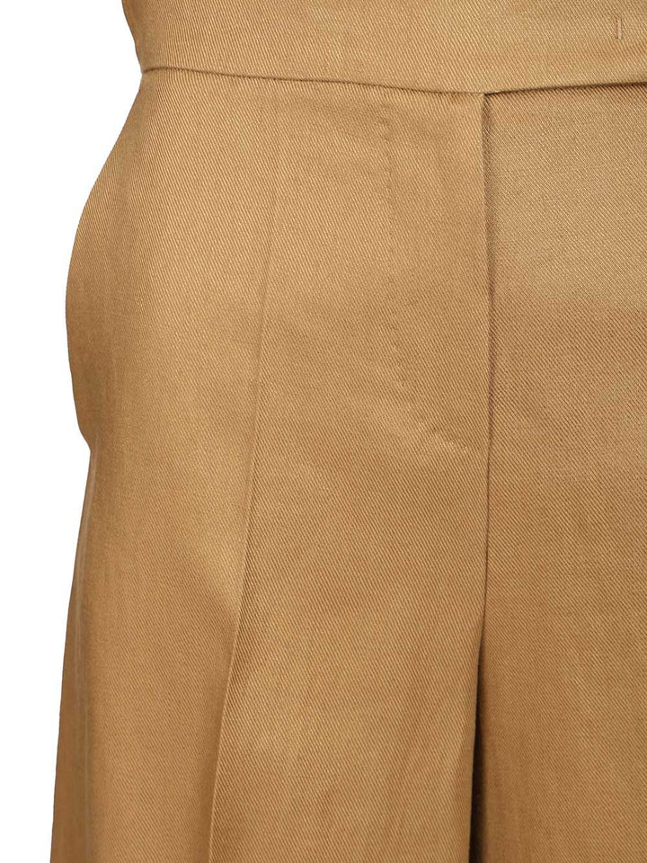 Max Mara Linen Twill Bermuda Shorts Trousers - Beige | e4fea8041e3ba3846bec4067eb78ba99875d1ea0
