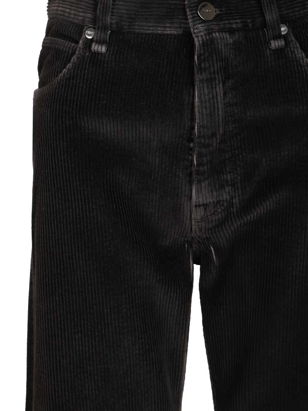 Fendi Corduroy Trousers Jeans - Black | 09c879b78359b15cebac6e1c8773bfbd828e7ee4
