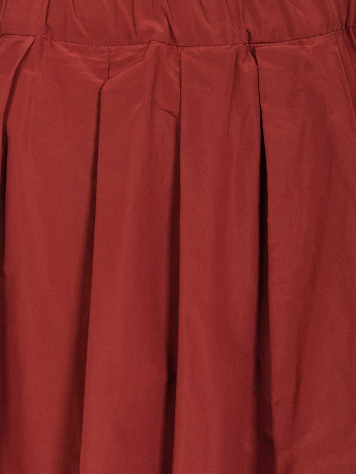 Weekend Max Mara Long Pleated Taffeta Skirt Skirts - Red | e09b42d29d8d22cdc5212e840823bc0c9d7e6a0a