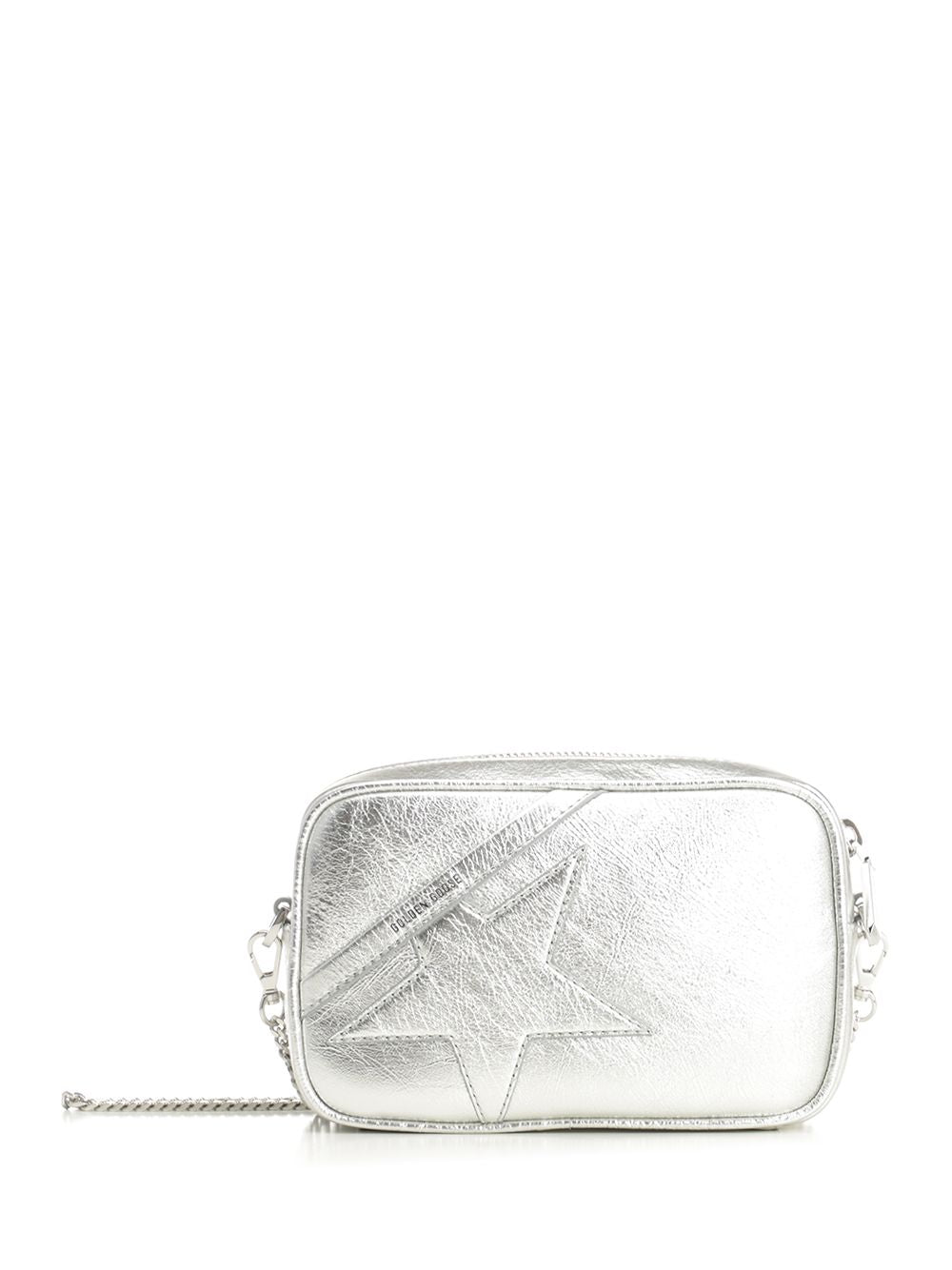 Golden Goose Deluxe Brand Mini Star Bag In Silver Laminated Leather Crossbody Bags - Silver | 4085ec8773f65f5ed08ddf45b42ca90e5e068077