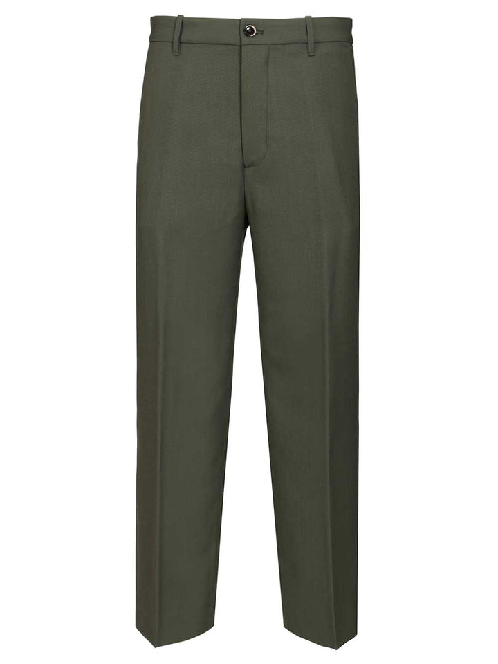 Nine In The Morning Tailored Trousers - Green | bfec2adf426c69e0ee861d6e267baab0659dc939