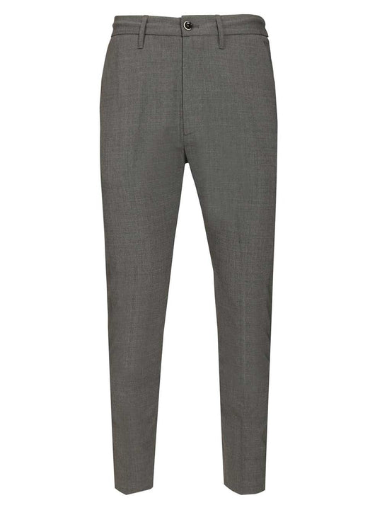 Pant Dritto Elsatico Dietro Fresco Lana Trousers Grey