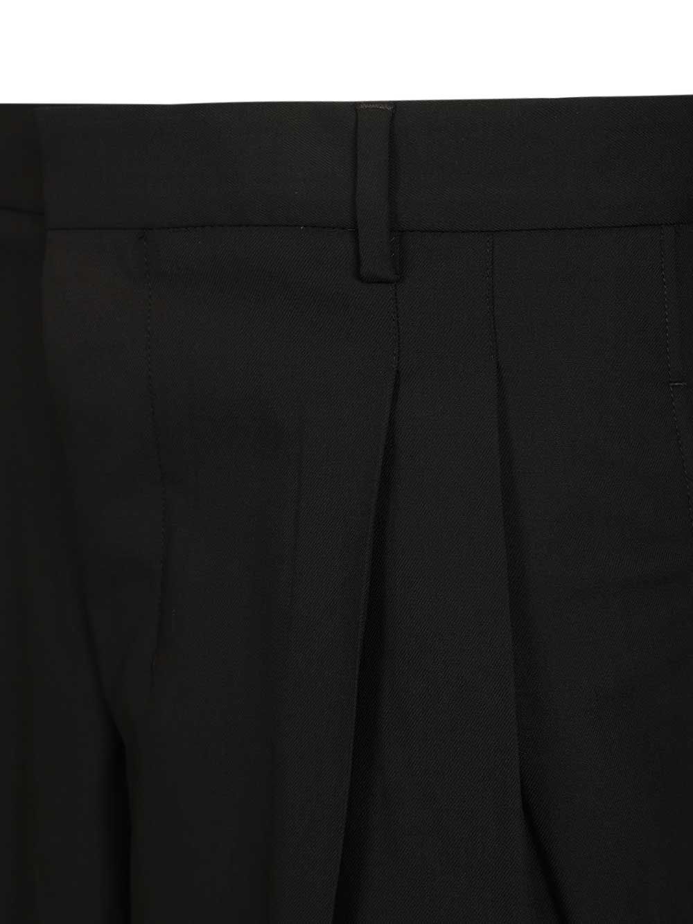 Ami Wide-Leg Bermuda Shorts Trousers - Black | 1a7910ce54b27a36f9de4b2f5999b6cb9a2a60e3