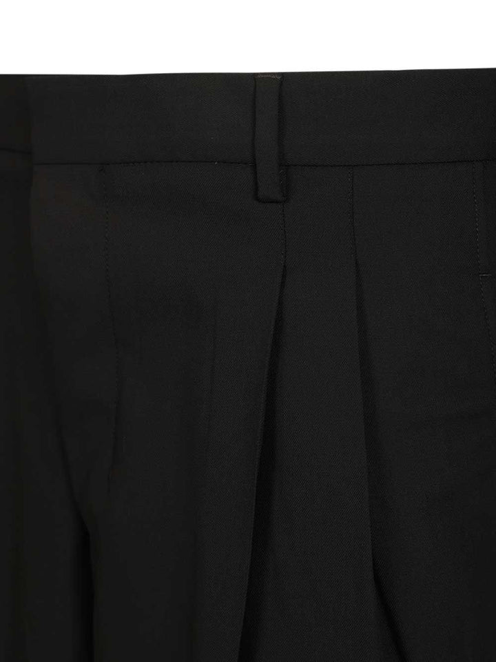 Ami Wide-Leg Bermuda Shorts Trousers - Black | 1a7910ce54b27a36f9de4b2f5999b6cb9a2a60e3