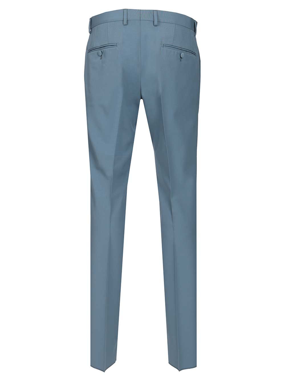 Dolce & Gabbana Wool Poplin Trousers - Light blue | 4ae9b84bcf82381f0c75ff1e787326dbad9a209c