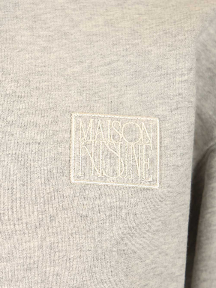 Maison KitsunÉ Cotton Fleece Polo Sweatshirt Sweatshirts - Grey | e2c012494acfbf17168a702c9accb687c4440d5a