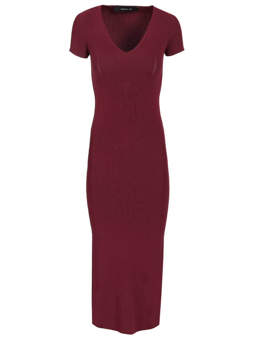 Federica Tosi Midi Dress Dresses - Bordeaux | a5e0dcbada627f65e42afa2384e5653c77bf9794