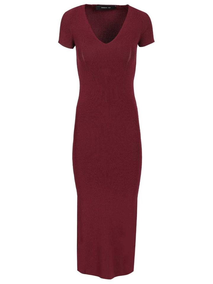 Federica Tosi Midi Dress Dresses - Bordeaux | a5e0dcbada627f65e42afa2384e5653c77bf9794