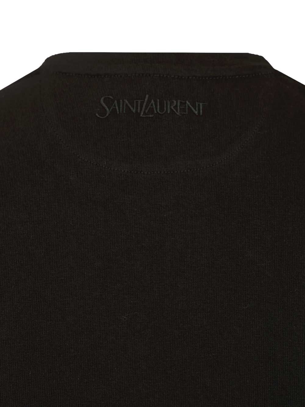 Saint Laurent Crew Neck T-Shirt - Black | 5bb76a39a3650a23d873ff9c68a2c09b5fb05e67