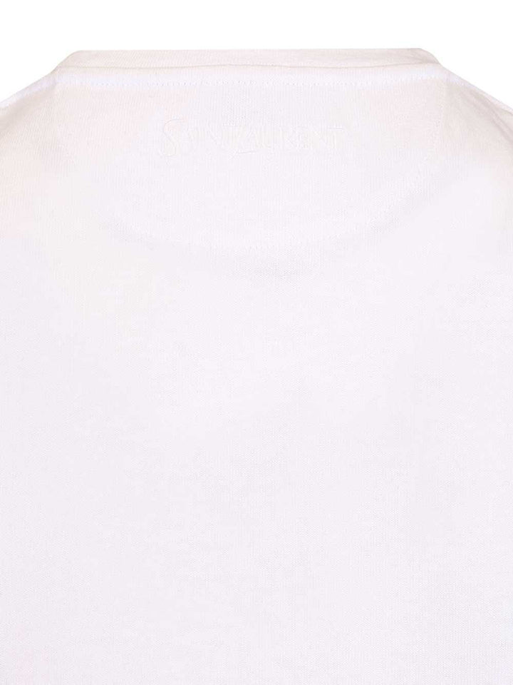 Saint Laurent Crew Neck T-Shirt - White | 562ced32efc7d41988e6ffe5fa8e31b247148e11