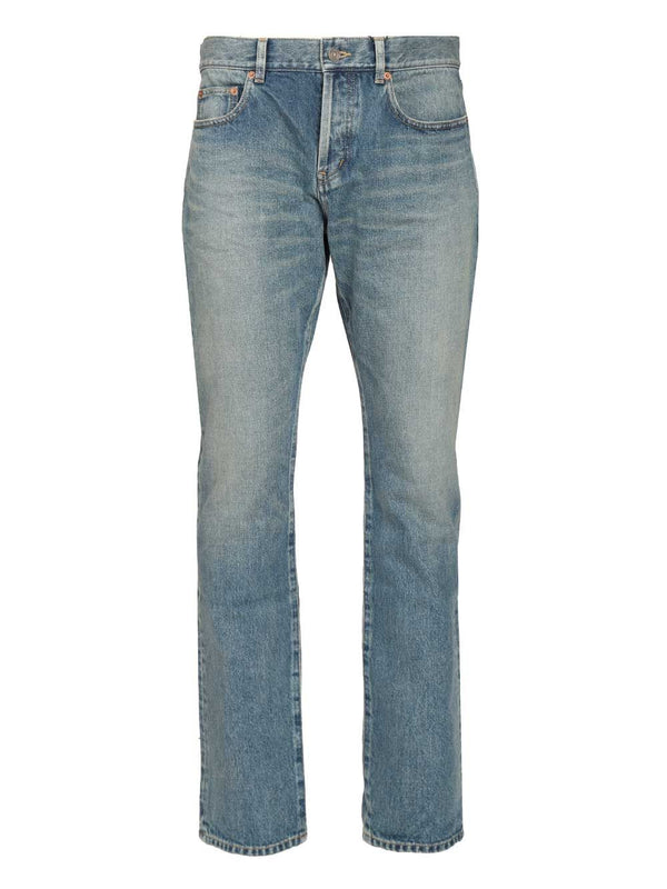 Slim Relaxed Low Rise In Blue Denim Jeans Blue