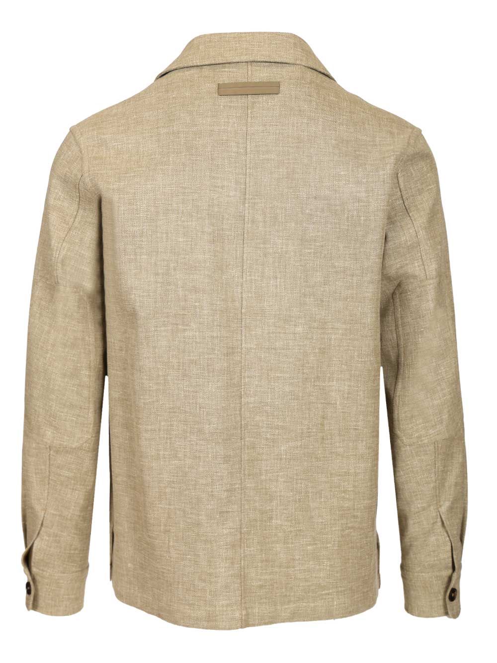 Ermenegildo Zegna Linen Blend Overshirt Shirts - Beige | 5a24d2c8531b97bcc0cc1b0fbedc270973c6ef22