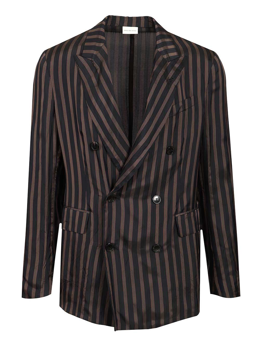 Dries Van Noten Unstructured Cupro Blazer Coats - Blue | 8e997bdc072bd633bff0b50345ce4cfacf7f0b05