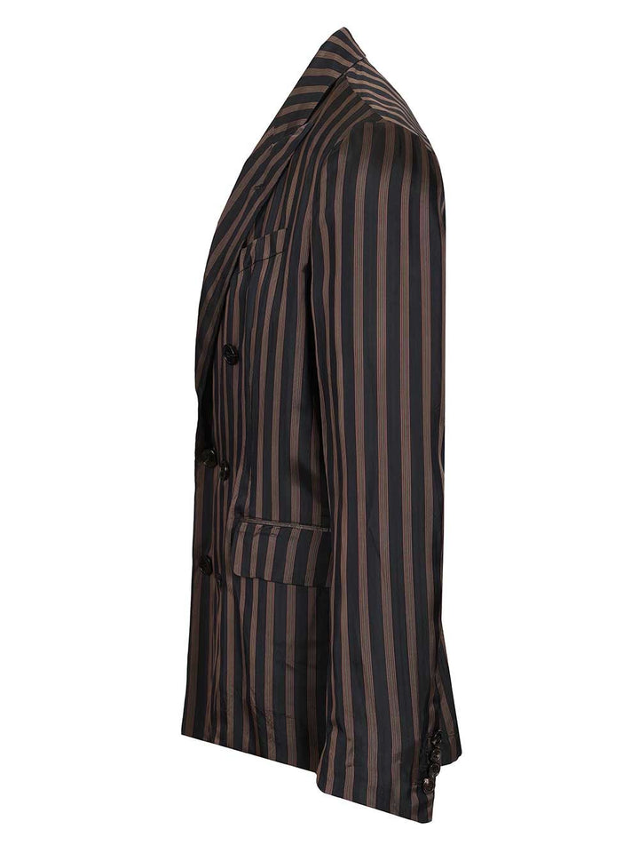 Dries Van Noten Unstructured Cupro Blazer Coats - Blue | 03f32ae39330be5925035a25dd0618904a9f463f