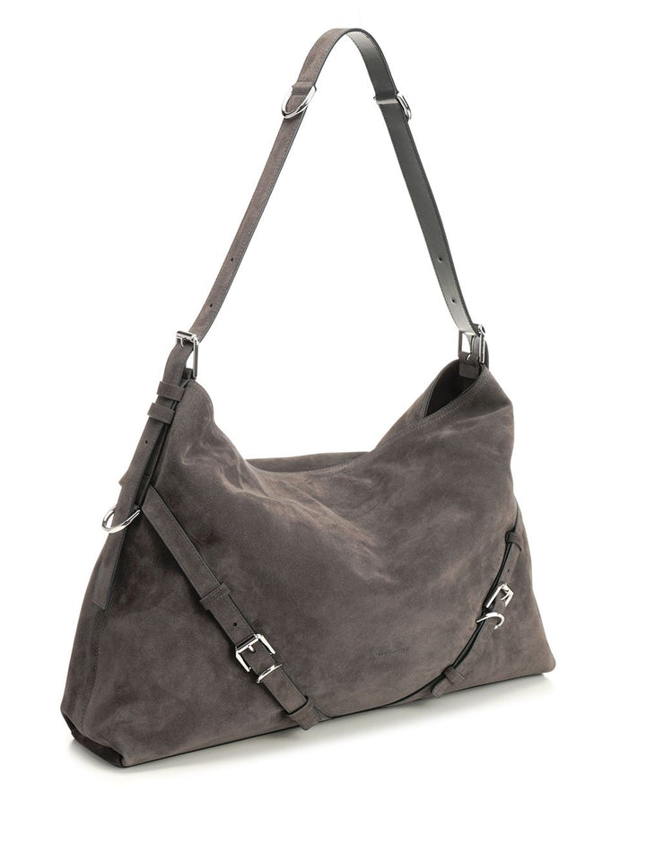 Givenchy Voyou Large Suede Shoulder Bag Shoulder Bags - Grey | e6e6ff72f0b278e910d333b97c6a27dfcaa02d20