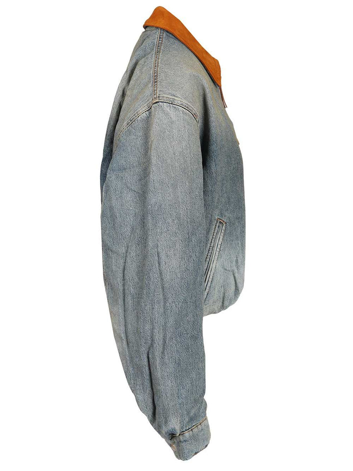 Acne Studios Denim Bomber Jacket Jackets - Blue | 94c91cb6e39db4a076b95236663ff3cbe49ff251