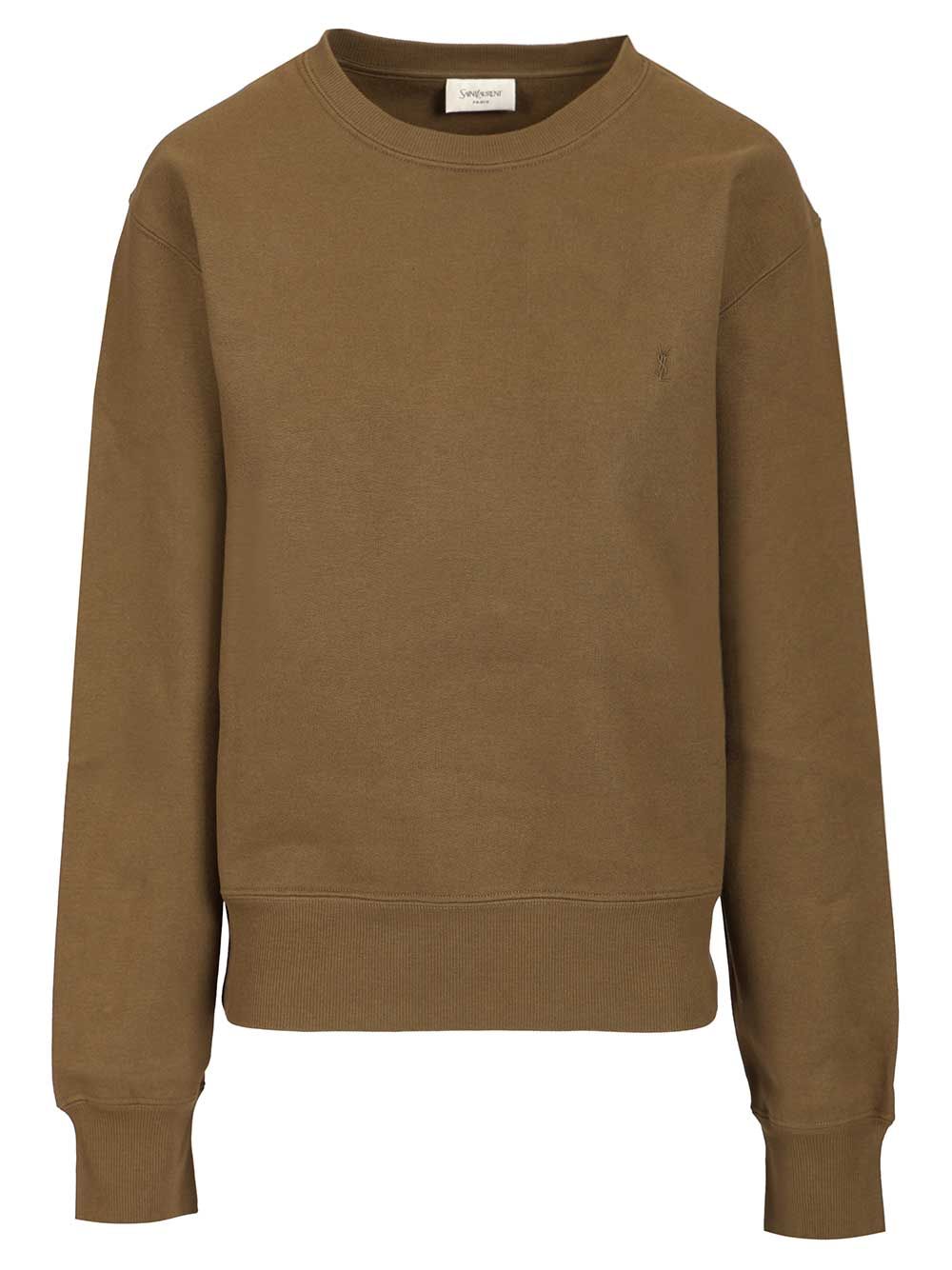 Saint Laurent Cassandre Sweatshirts - Green | c7a4f6b40e2f6662ccecddfbcc402fe02e95af9d