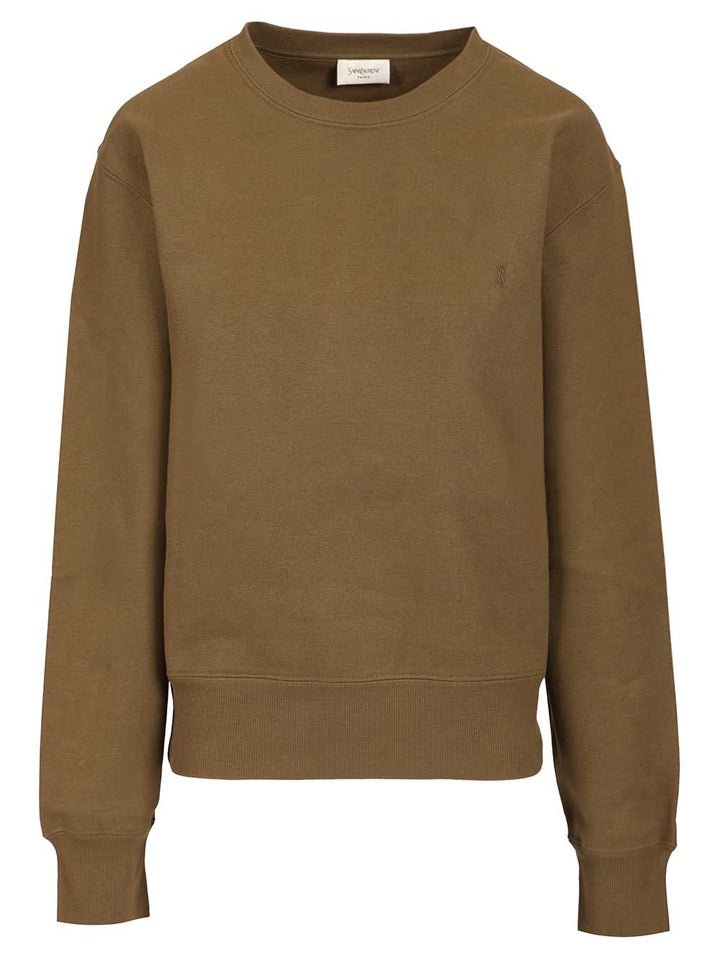 Saint Laurent Cassandre Sweatshirts - Green | c7a4f6b40e2f6662ccecddfbcc402fe02e95af9d