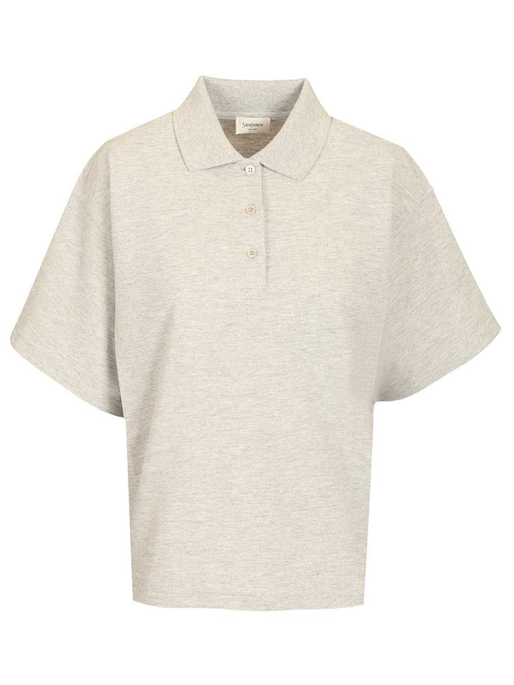 Saint Laurent Oversized Polo shirt - Black | 7609e02c5725563f882655b4bec44e42179c56a7