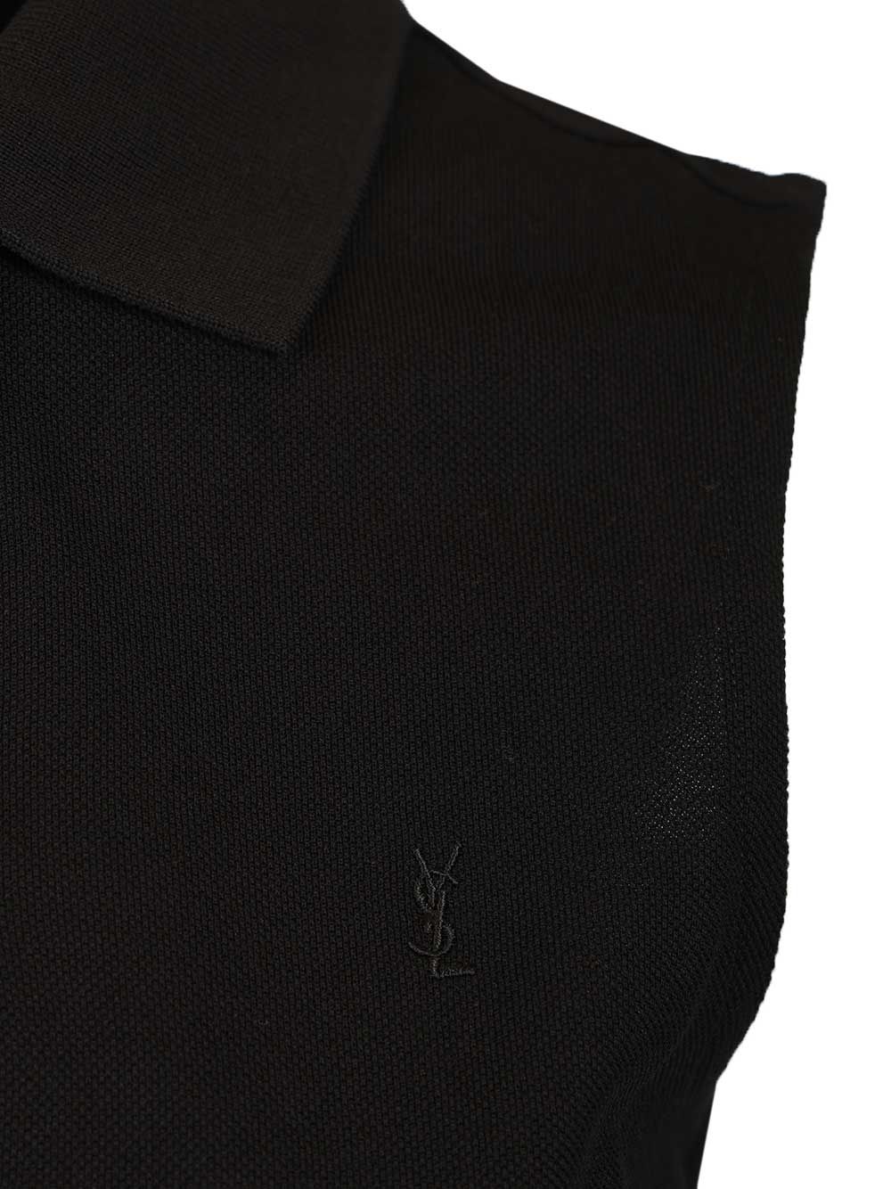 Saint Laurent Cassandre Polo shirt - Black | 2a6860679f09795eb0751219e2aabafdd0fd578e