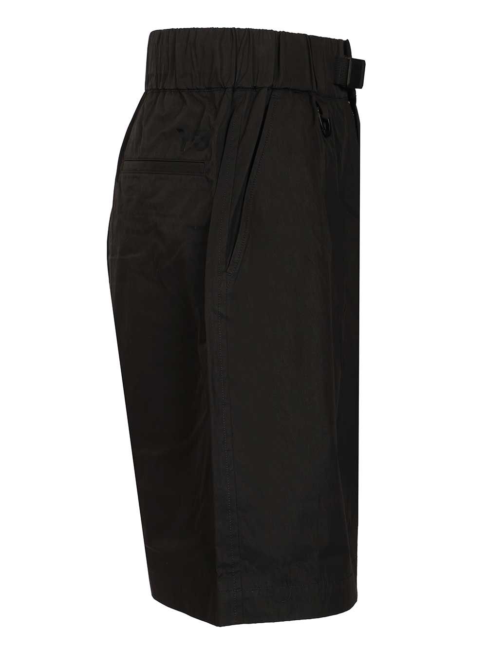 Adidas Y-3 Cotton Blend Cargo Bermuda Shorts Trousers - Black | c192088283a0bb2d95a3b50278f2527216736db6