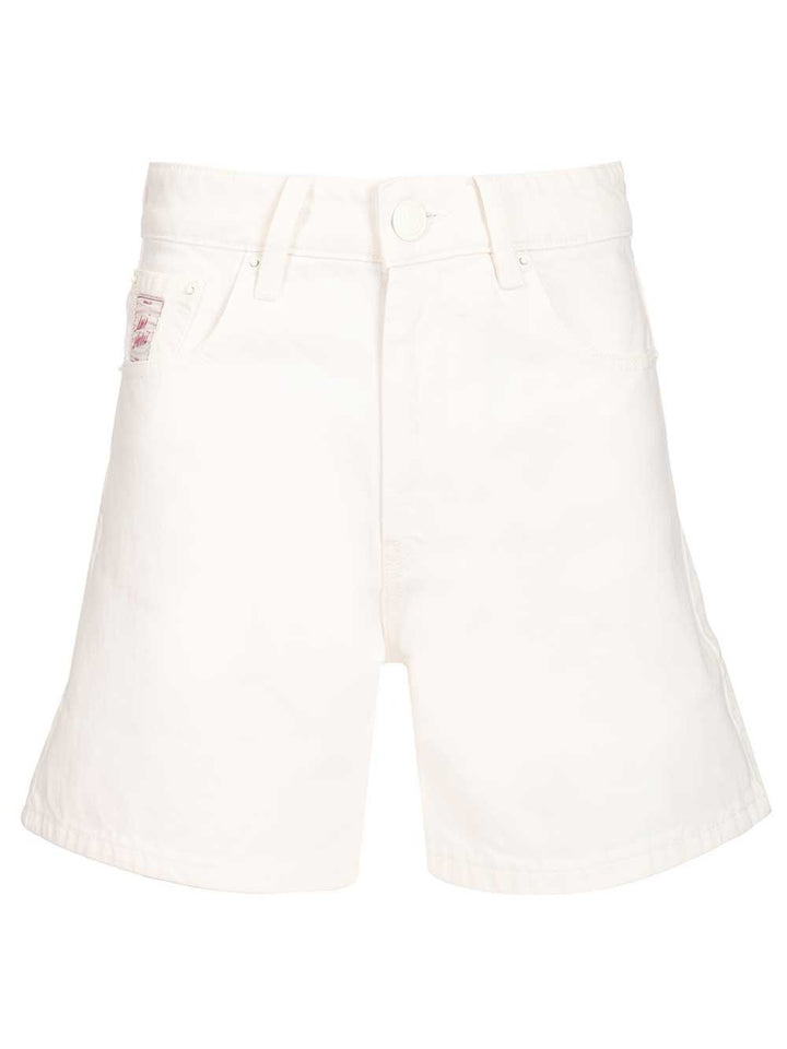 Ami Cotton Twill Shorts Trousers - White | ad84fbf36d9db1cee4ae4d58523c687acfb73aa2