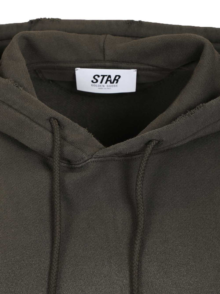 Golden Goose Deluxe Brand Cropped Over Sweatshirt Sweatshirts - Black | 16b0baa10f5c04e260d66948817a70f407acf7c8