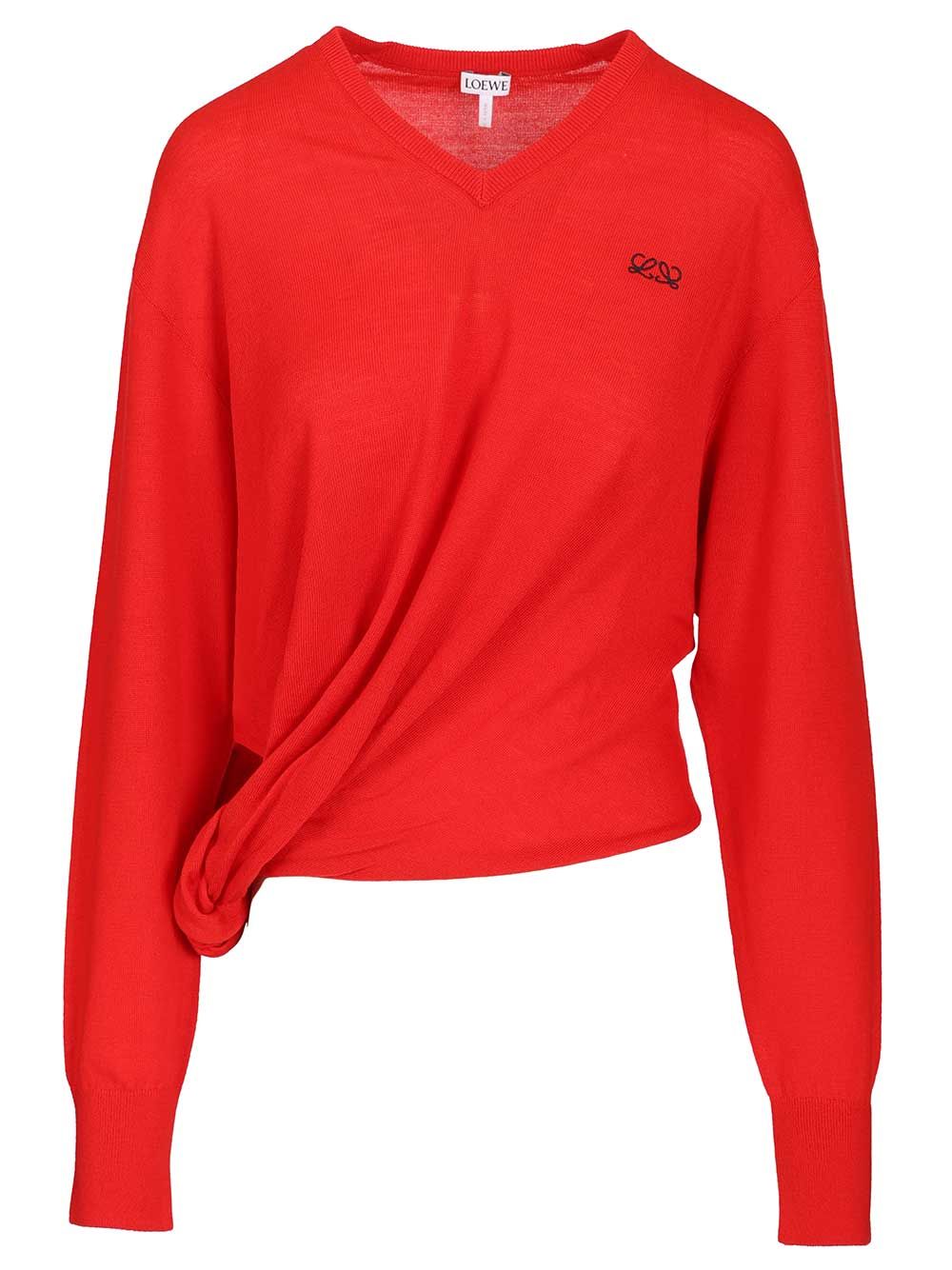 Loewe Wool Sweater Knitwear - Red | 6852ca1dba18f2df1535696b7acbbac9008215d7