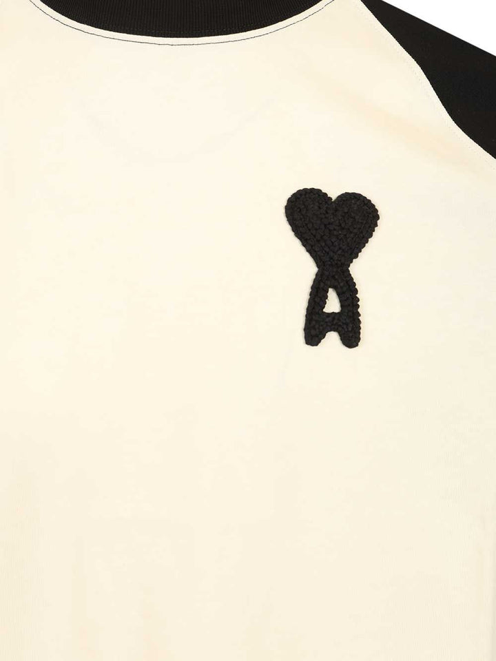 Ami Ami De Cœur  In Cotton Jersey T-Shirt - White | 41b8d04361a183a9626f37b8448e69e38bd715bf