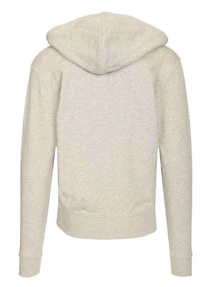Ami Ami De Coeur Zip-Up Hoodie Sweatshirts - Grey | 5312b86ab93e01c816363dc6acd07fef6fa56cc0