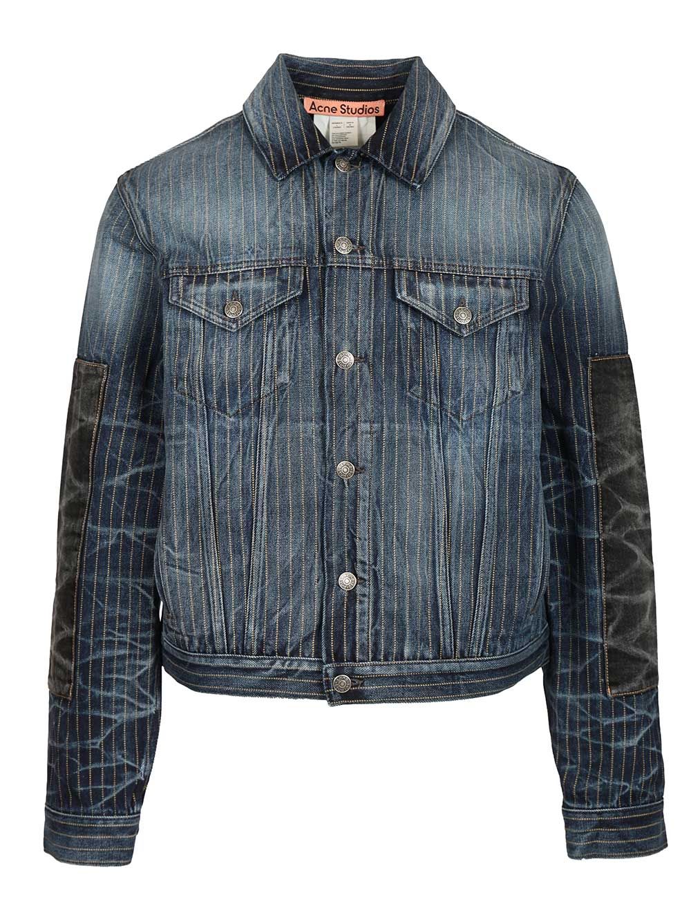 Acne Studios Patchwork Denim Jacket Jackets - Blue | 166de76b55d71aa9f1d405fa6f163eeb7e434f6d