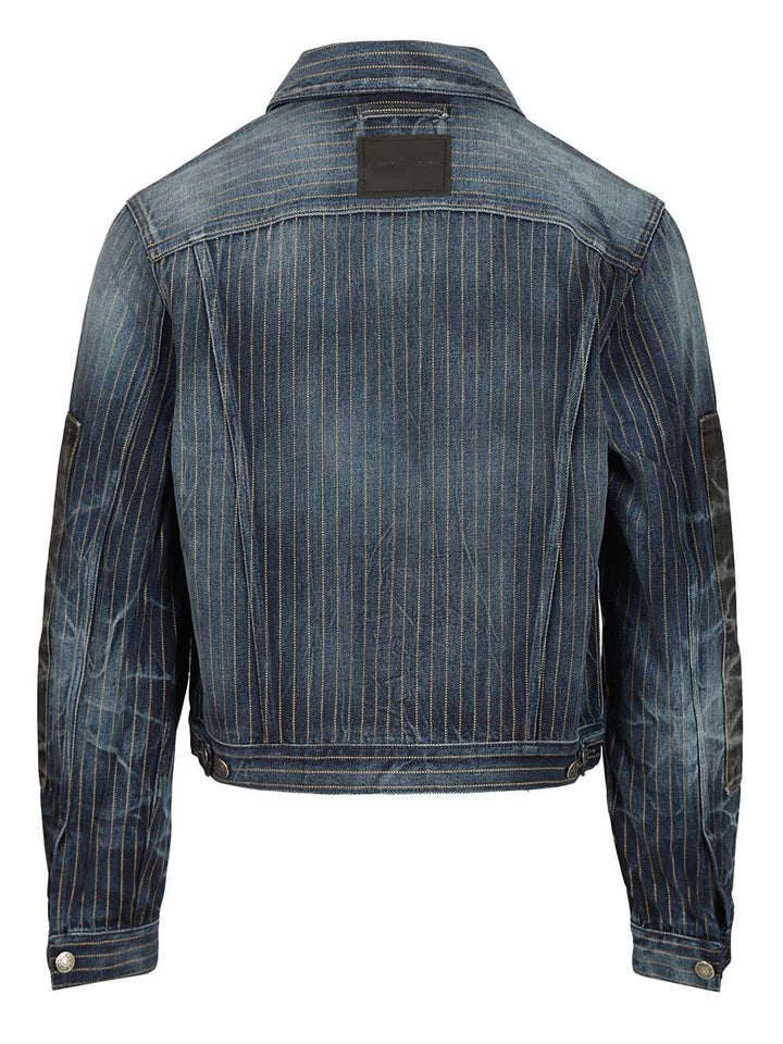 Acne Studios Patchwork Denim Jacket Jackets - Blue | 6ce8ab140154742ead4639511932e2cd75d194d9