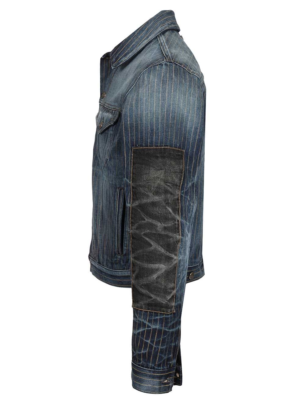 Acne Studios Patchwork Denim Jacket Jackets - Blue | 8a3fbf2a0f07704293e683300ed5e9df4e7c37bf