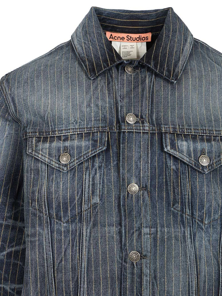 Acne Studios Patchwork Denim Jacket Jackets - Blue | 60e810ebf5eccea79fd9a0225caeee894b6ca555