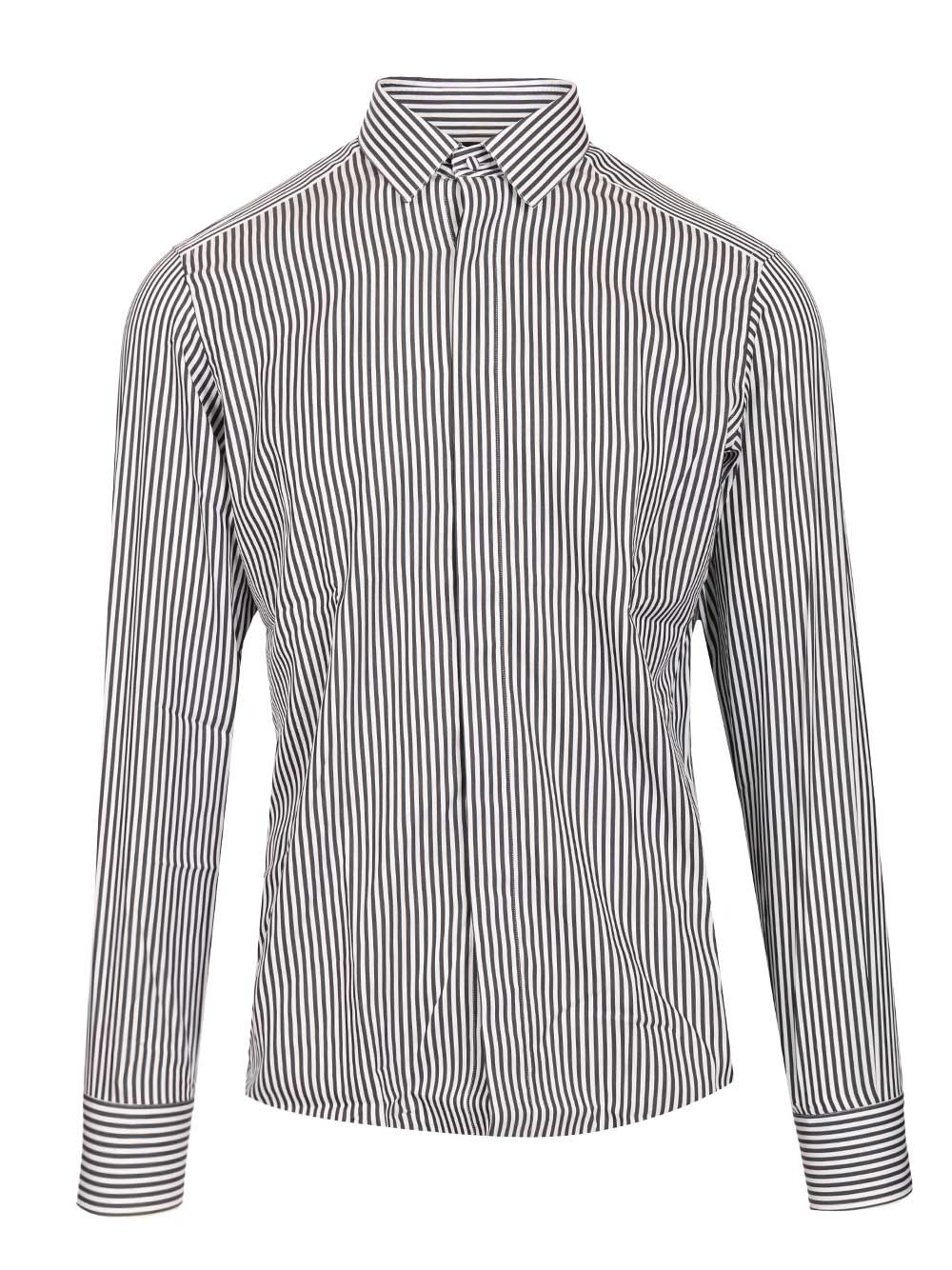Tom Ford Silk Cotton Ladder Stripe Classic Fit Shirt Shirts - Multicolor | 3547a38079290271732cc7044241db863f80f75a